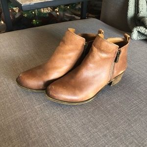 Lucky Brand booties, brown leather, size 6